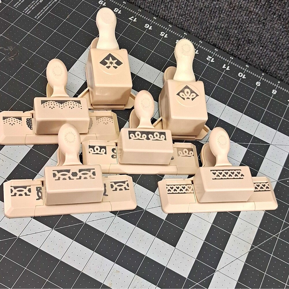 Lot of 6 Martha Stewart Crafts Border & Corner Paper Punches Scrapbooking